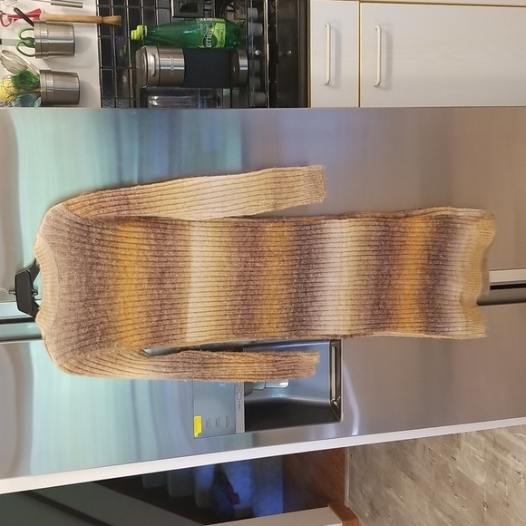 💕HEARTLOOM💕 Marina Dress Tan Ombre Striped Midi Dress Sweater Dress XS - Picture 10 of 16